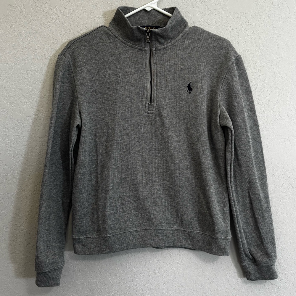 Ralph Lauren Charcoal Zip-Up Sweater